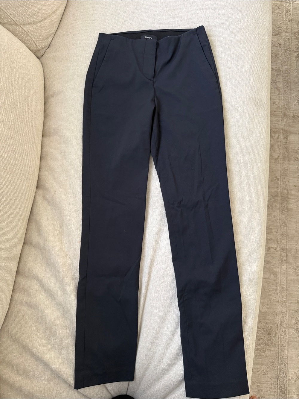 Theory Navy Skinny Dress Pants